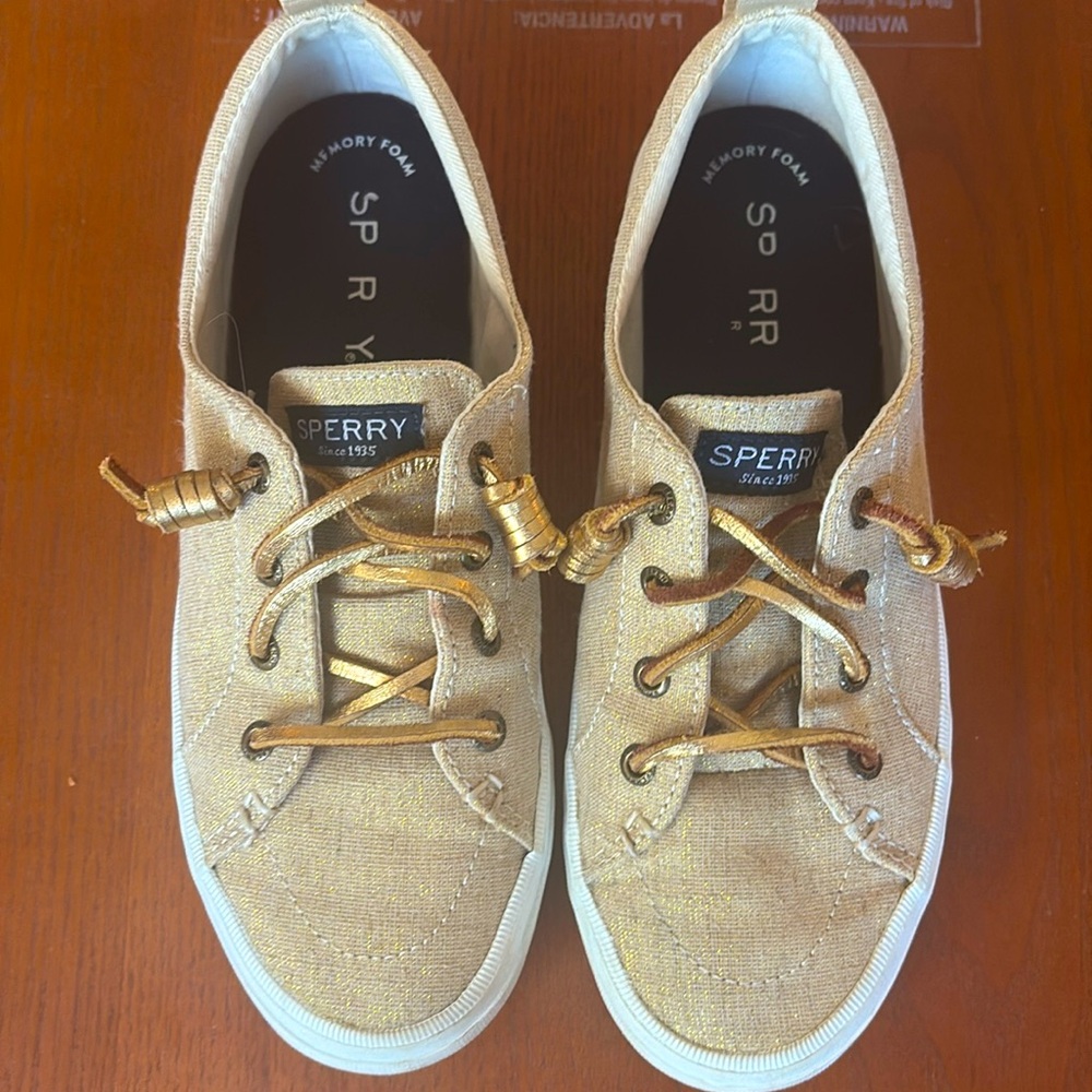 Sperry glitter gold sneakers
